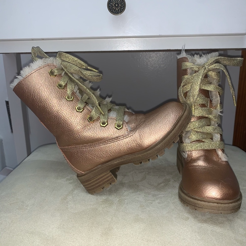Rose gold boots